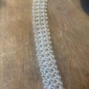 signed AK 925 turkey sterling silver triple braid bracelet